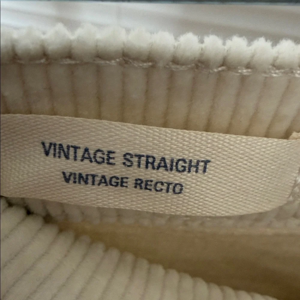Universal Thread Vintage Straight Cream Corduroy Pants - Picture 5 of 7